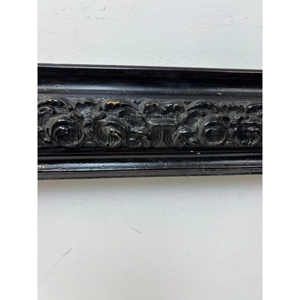Vintage Ornate Gesso Picture Frame Dark Stain Antique Old Scrollwork Fits 16x20